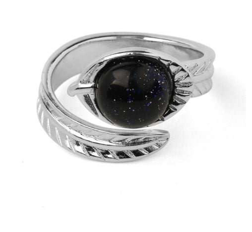 Adjustable Stone Ring Unisex Jewelry Geometric European American Style Travel Gift Travel Keepsake For All Soon