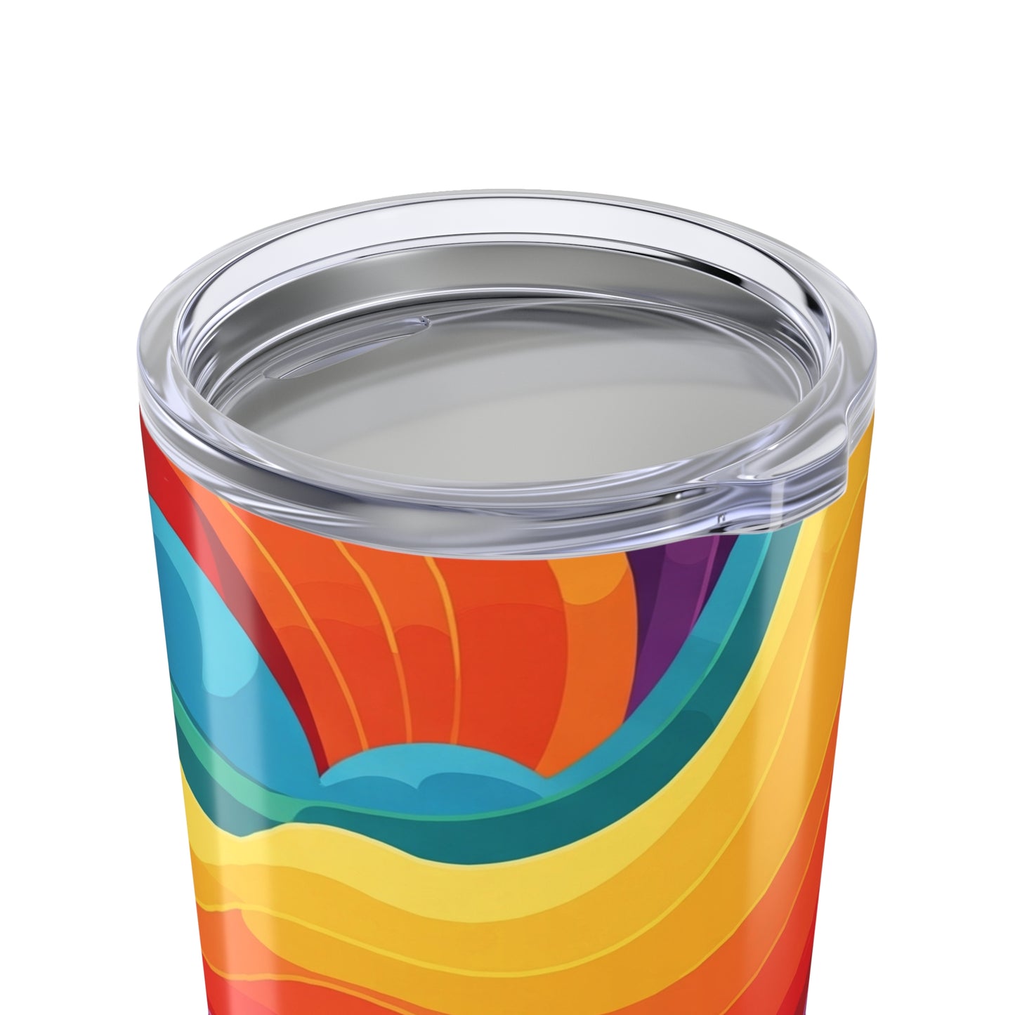 20 Oz Stainless Steel Tumbler With Printed Artwork Double Wall Vacuum Insulated Leak Proof Thermal Coffee Travel