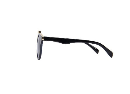 Cat Eye Sunglasses For Women And Men Oval Resin Lens Fashion Eyewear Bright Black Frame Unisex Use Retro Style