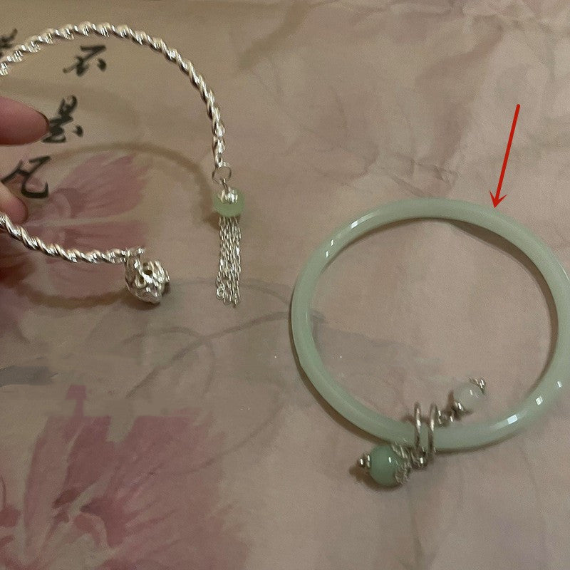 Beaded Vintage Electroplated Alloy Bracelet With Geometric Circle Triangle Wave Dot Charms Fashion Jewelry Art