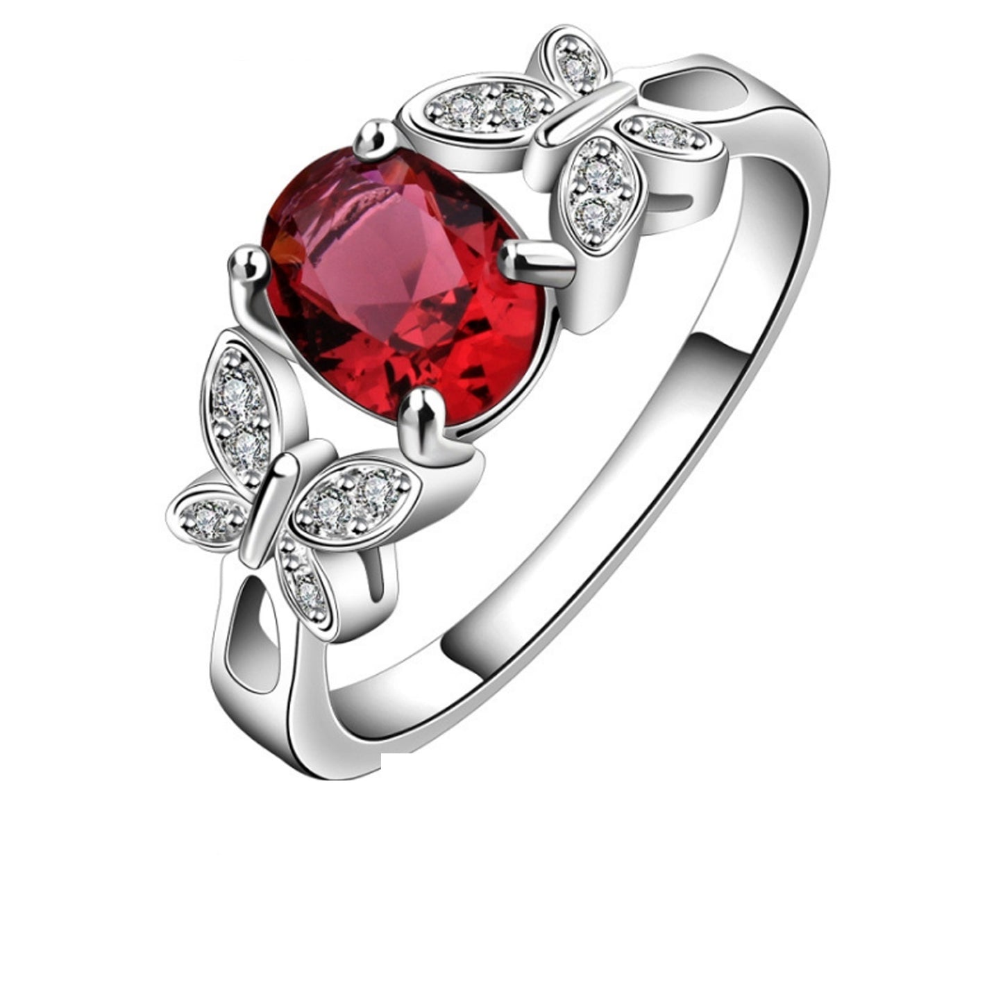 Zircon Bow Ring Electroplated Dainty Fashion Jewelry For Her