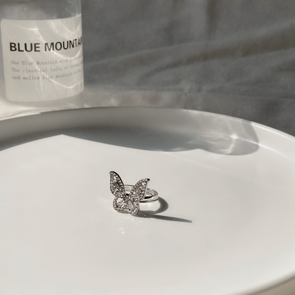 Womens Butterfly Ring Korean Design Lightweight Alloy Gift