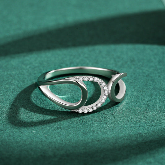 Womens Sterling Silver Ring Geometric Lines S925 Jewelry For Women Gift For Her US5 US6 US7 US8 US9 Ships Free