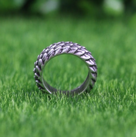 Wind Dragon Scale Ring Vintage Alloy Plated Unisex Style Not Inlaid Mosaic Color Picture Size 8 10 Size 8 10 Size 8 10