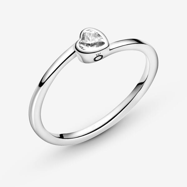 Womens Heart Ring S925 Silver Elegant Ring Simplicity Band Customizable Design Polished Finish Electroplated And Ground