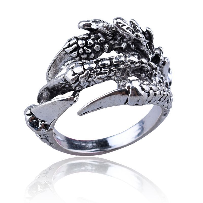 Adjustable Dragon Claw Ring For Women Metal Round Design With Electroplated Finish For Everyday Wear Stylish Statement
