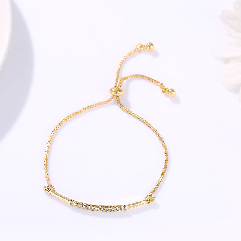 Womens Star Zircon Flower Bracelet Alloy Jewelry Gift
