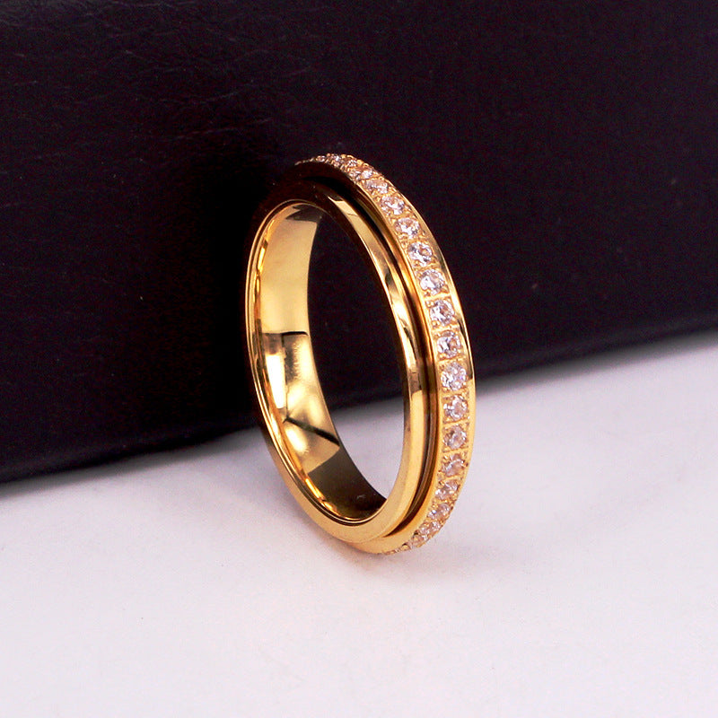 Korean Style Couple Ring For Women Ins Celebrity Inspired Geometry Electroplated Gift Festivals Individually X1