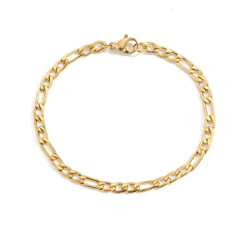 Womens Stainless Steel Bracelet Electroplated Chain Jewelry
