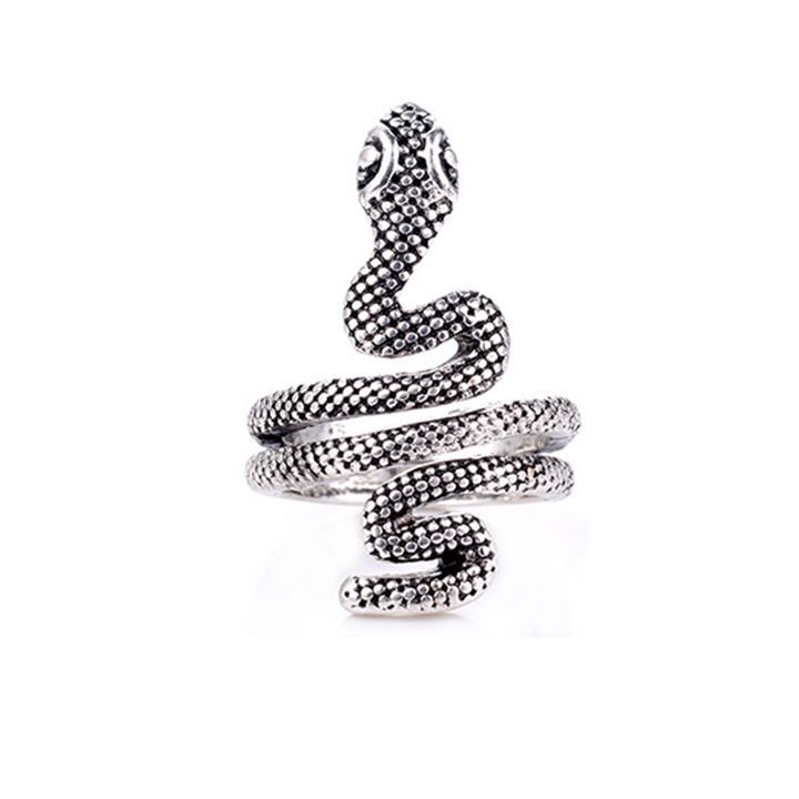 Adjustable Snake Ring Unisex Zodiac Animal Design Retro Metal Ring Punk Style Ring For Men And Women Unisex Zodiac