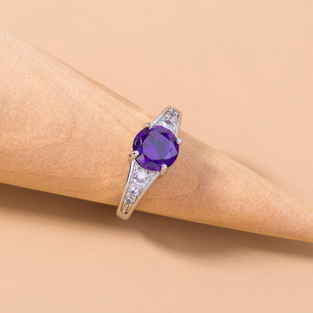 Womens Adjustable Copper Ring with Cubic Zirconia Elegant European Design Light Luxury Ring for Women Zirconia Zirconia