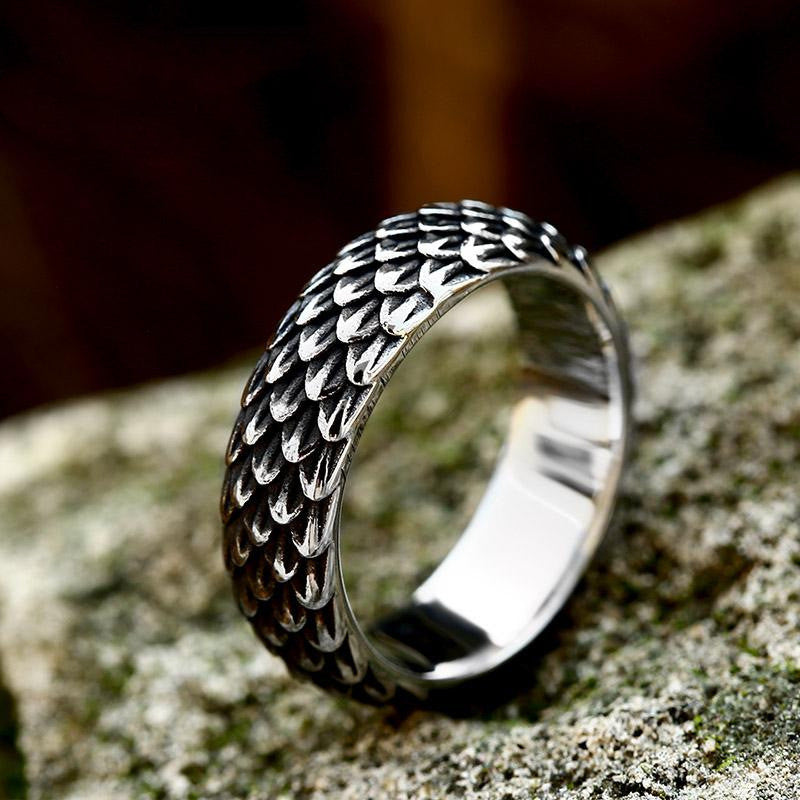 Titanium Steel Ring Viking Totem Celtic Knot Band Gift