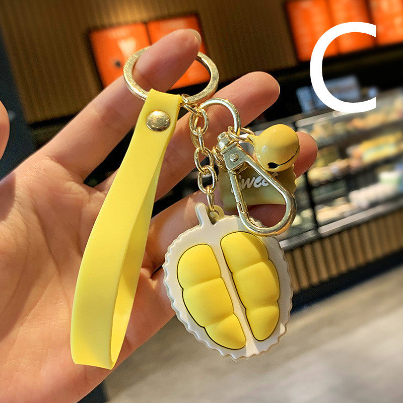 Avocado Keychain Cute Cartoon Fruit 3D PVC Charm Adorable Accessory for Keys Backpacks Bags Decoration Gift Present