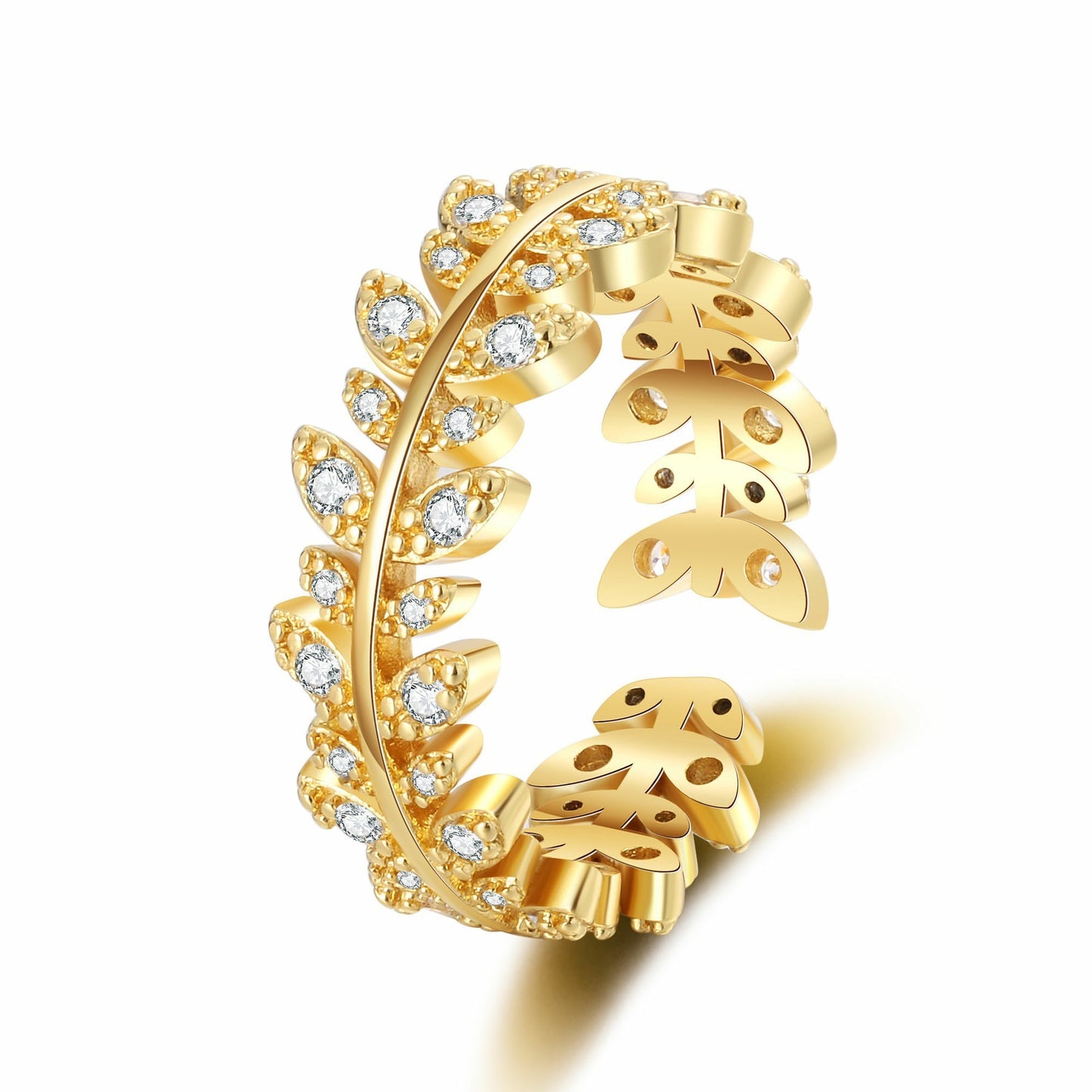 Leaves Ring For Women Unisex Adjustable Japanese Style