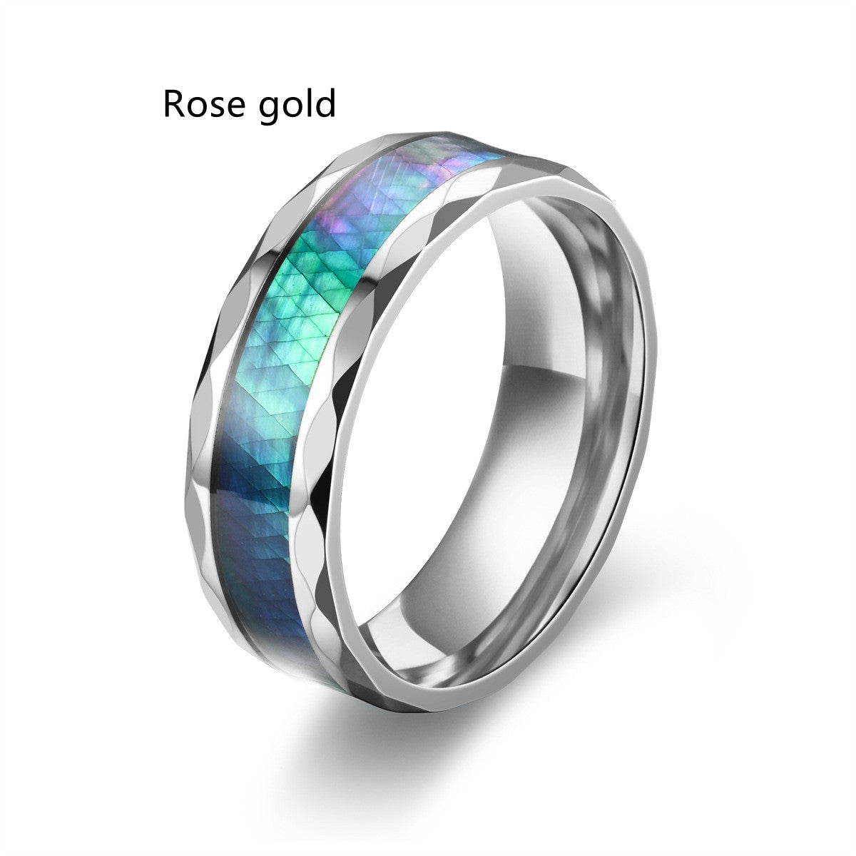 Mens Stainless Steel Diamond Cut Ring Fashion Jewelry For Men Elegant Ring Durable Everyday Wear Accessory Now
