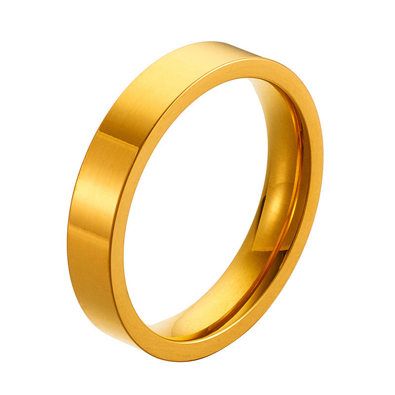 Gold Electroplated Stainless Steel Ring For Women Fashion