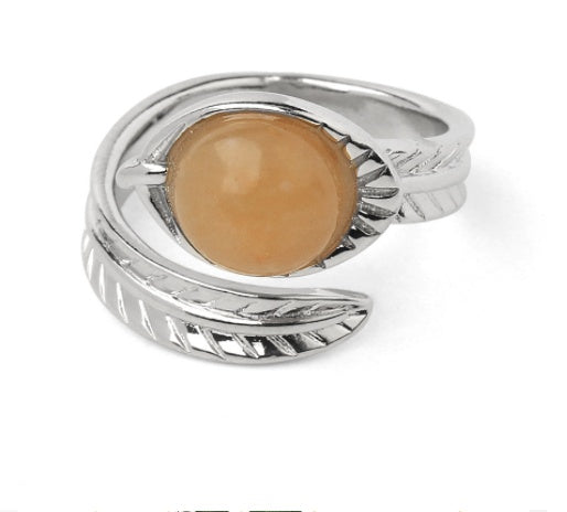 Adjustable Stone Ring Unisex Jewelry Geometric European American Style Travel Gift Travel Keepsake For All Soon