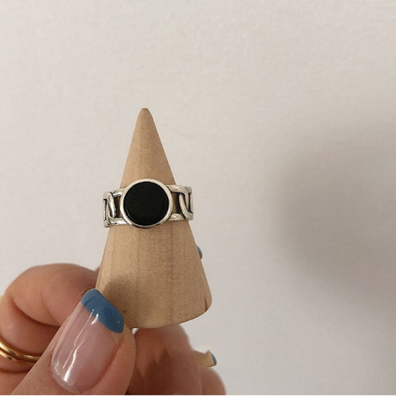 Adjustable Irregular Design Silver Ring for Index Finger Knuckle Electroplated Thai Silver for Everyday Styles