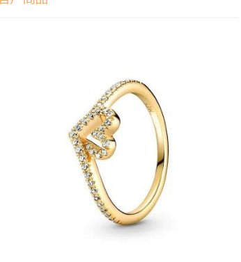 Silver Plated Hollow Love Ring Women Zircon Rose Gold White Gold Finish No 5 6 7 8 9 Material Silver Style Zircon