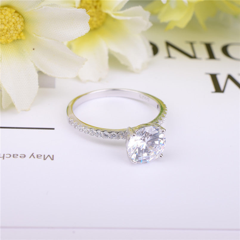 Womens Sterling Silver Ring S925 Crown Design European Luxury Anniversary Trade Fair Gift For Celebrations Now