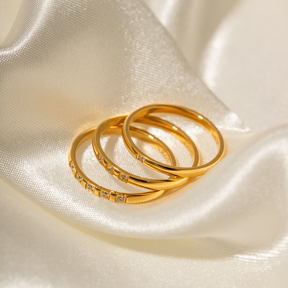 Womens Stainless Steel Geometric Ring Does Not Fade Jewelry Gift For Her Everyday Ring Band Everyday Ring Band