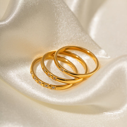 Womens Stainless Steel Geometric Ring Does Not Fade Jewelry Gift For Her Everyday Ring Band Everyday Ring Band