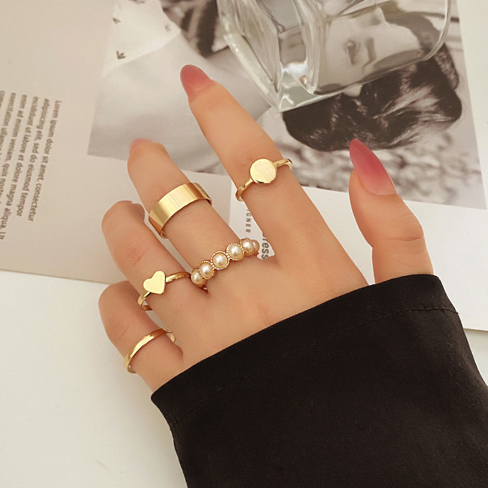 Butterflies Ring Set 22 Piece Geometric Alloy Rings Electroplating And Environmentally Friendly Color Retention