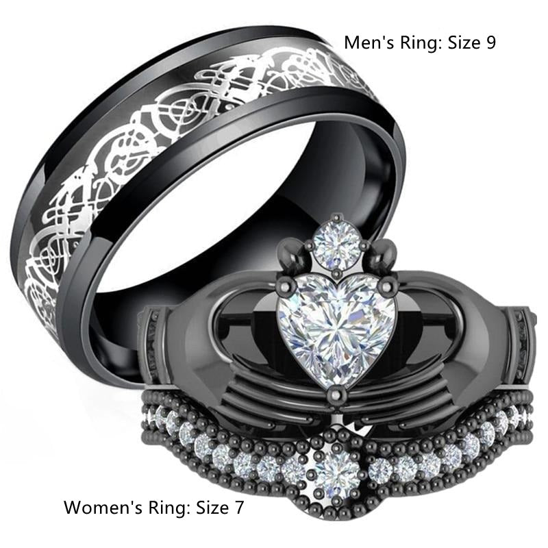 Unisex Ring Hand Holding Love Diamond Jewelry Elegant Electroplated Metal Band Fashion Accessory Gift Women Men