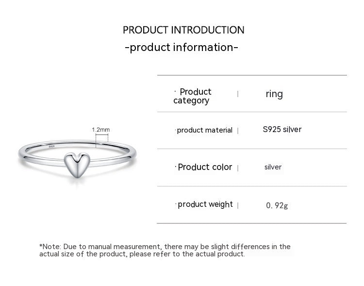 Womens Sterling Silver Heart Ring Elegant And Simple Design Perfect Everyday Wear Special Occasions Affordable