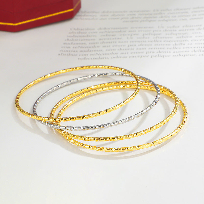 Womens Titanium Steel Bracelet Starry Sky Design Fashion Bangle Elegant Jewelry Star Design Bracelet Gift Chic