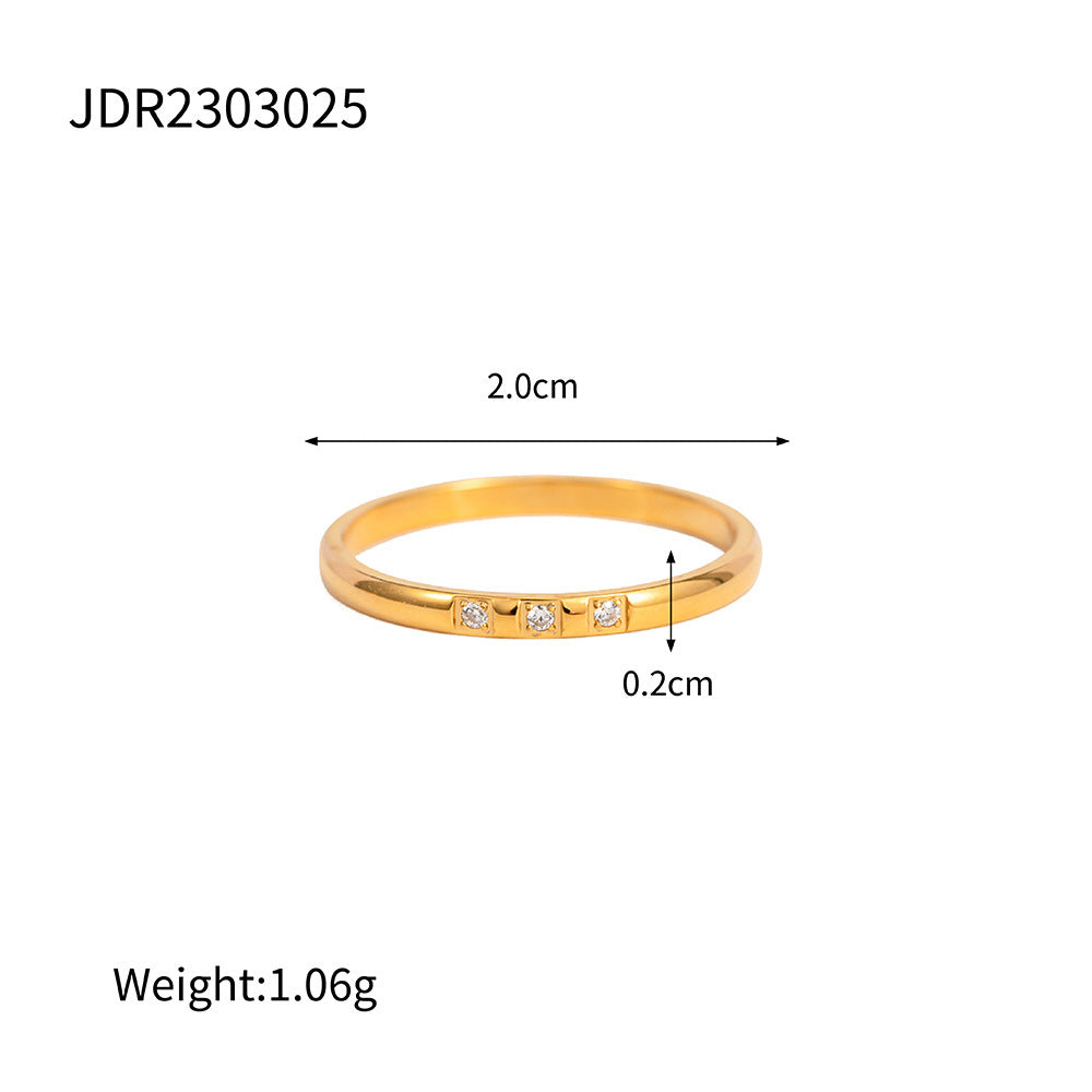 Womens Stainless Steel Geometric Ring Does Not Fade Jewelry Gift For Her Everyday Ring Band Everyday Ring Band