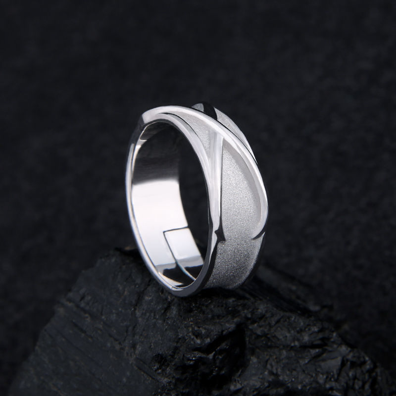 2 Dimensional Ring Opening Adjustable Men And Women Simple Bracelet Finger Jewelry Versatile Personality Ring