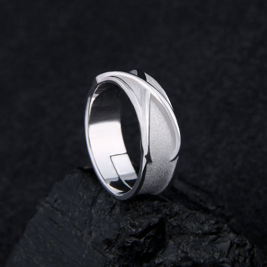 2 Dimensional Ring Opening Adjustable Men And Women Simple Bracelet Finger Jewelry Versatile Personality Ring