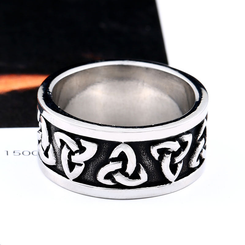 Celtic Knot Stainless Steel Ring For Men Nordic Style