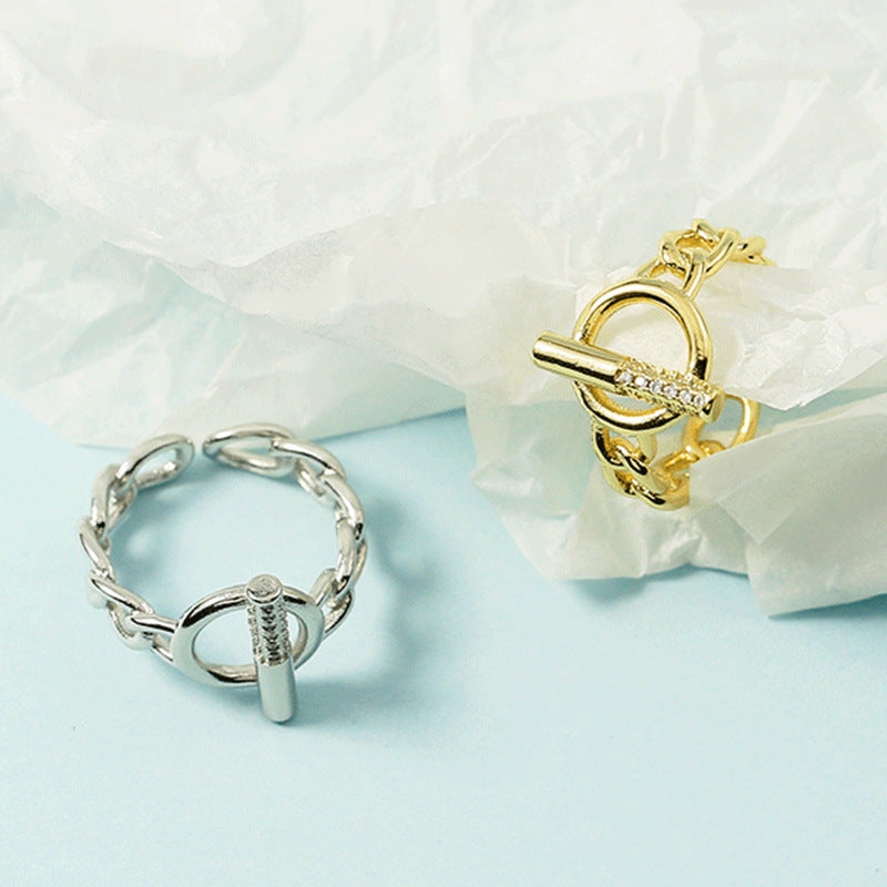 Adjustable Copper Ring Fashion Twist Open Buckle Jewelry For Women And Girls High Quality Elegant Craft Finish