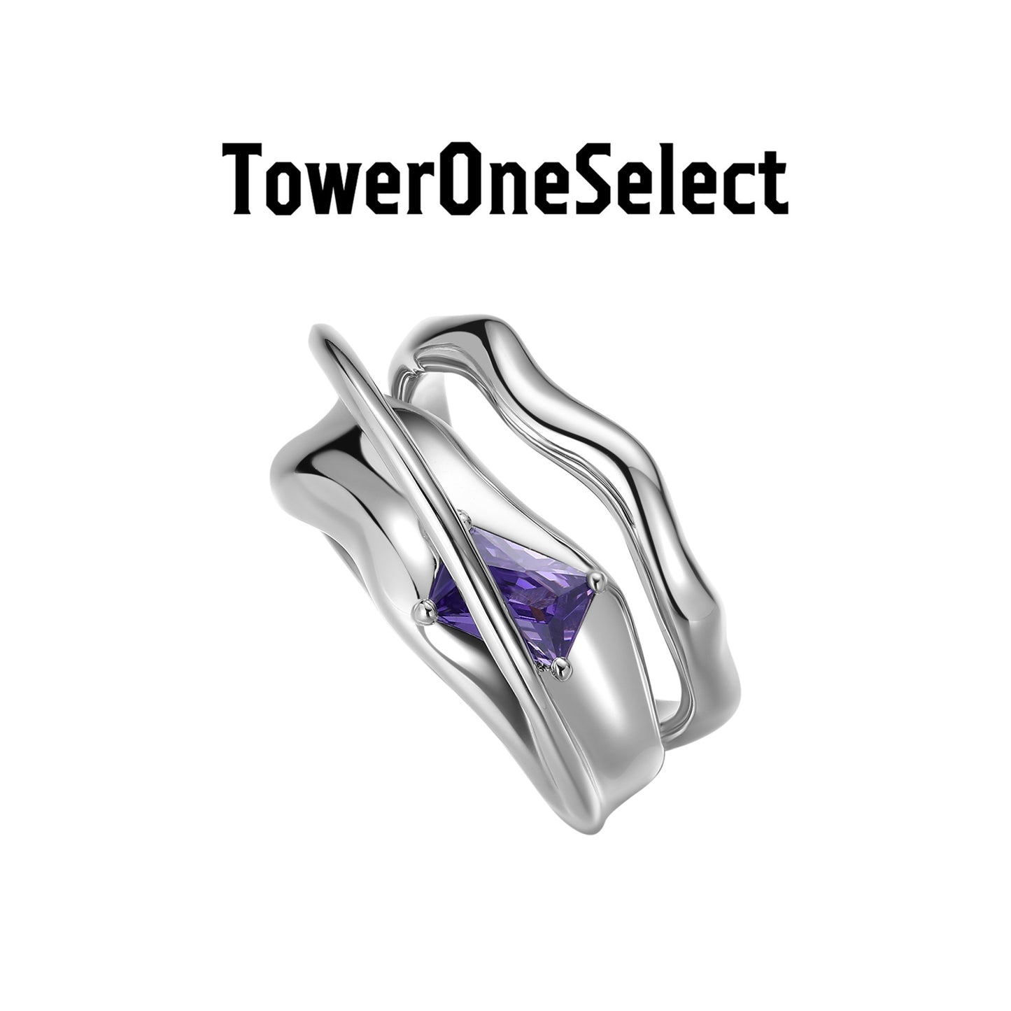 Unisex Couple Ring Melted Metal Gradation Geometric Alloy Silver Plated Gold Plated Modern Jewelry For Couples