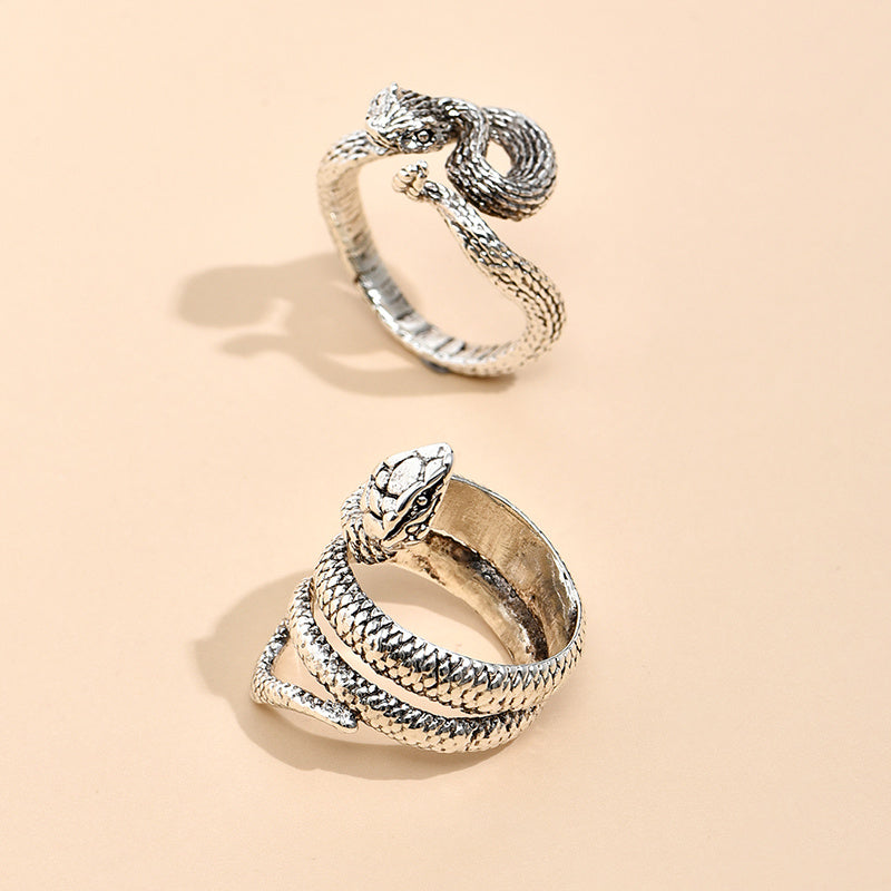 Vintage Geometry Ring Set For Women And Girls Zinc Alloy Rings All Match Sophisticated Everyday Wear Jewelry Gift Idea Chic