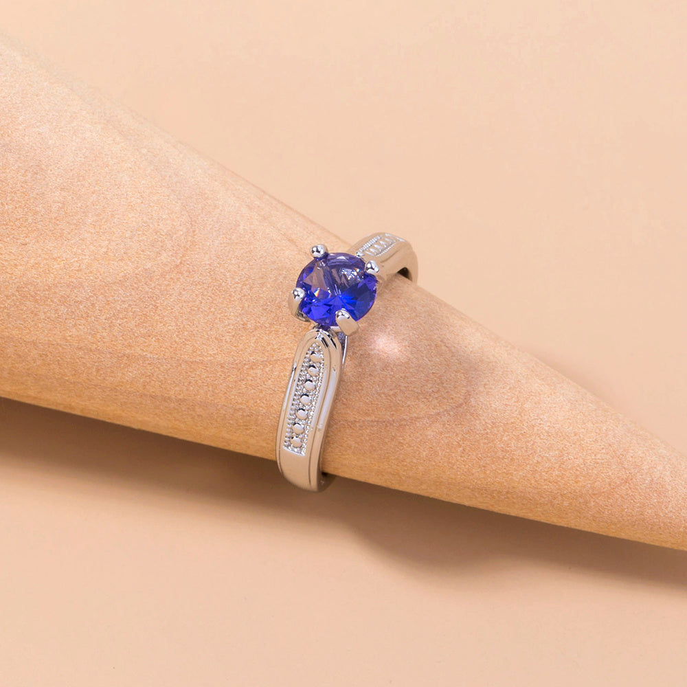 Copper Zircon Ring For Women Adjustable Electroplated European Style Luxurious Fashion Jewelry Perfect Gift Everyday