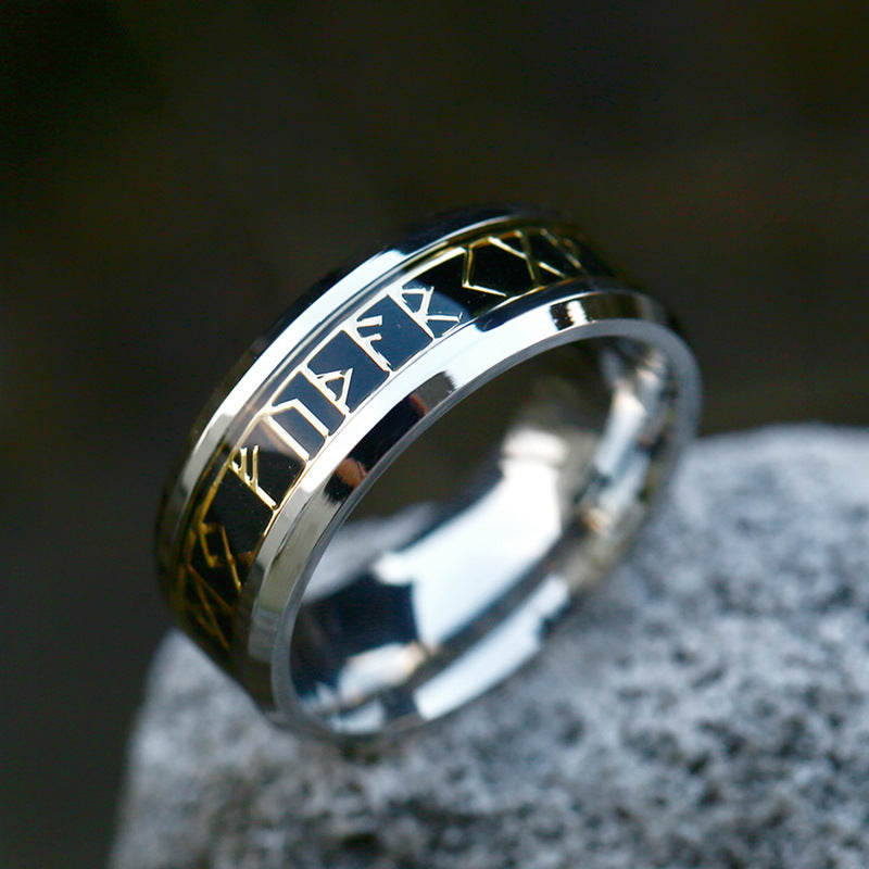 Stylish Simple Stainless Steel Ring Black Gold Plating Titanium Finish Ring US Size 7 8 9 10 11 12 13 Elegant Finish