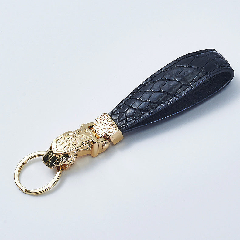 Car Keychain Personalized Durable Zinc Alloy Key Chain For Waist Hanging Chrome Black Gold Black Finish Glossy