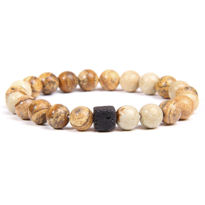 Unisex Frosted Yellow Tiger Eye Natural Stone Bracelet Fashion Gemstone Jewelry 19cm Adjustable For Men And Women