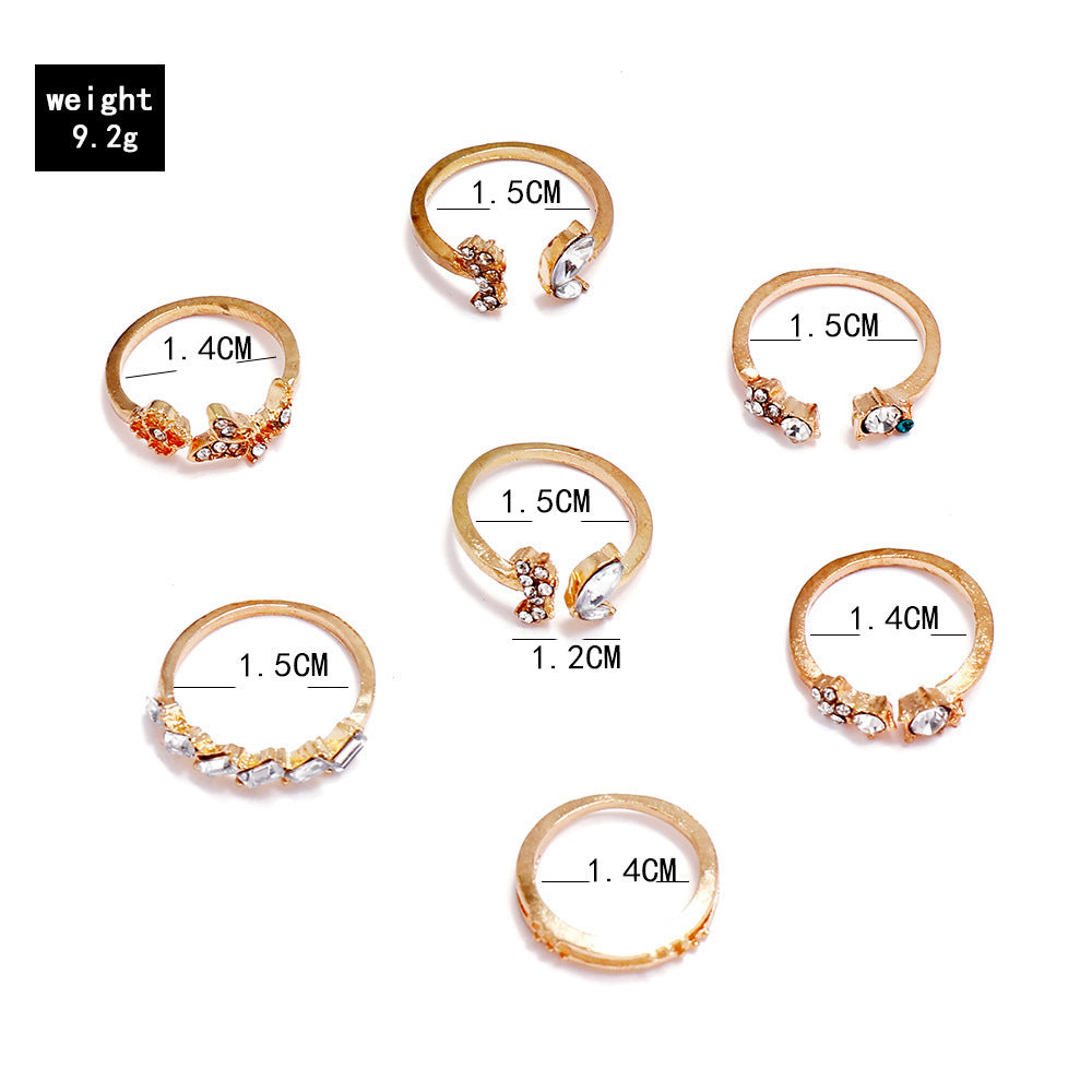 Womens Geometric Alloy Ring Electroplated National Design Wedding BirthdayRing TravelGift Ring Fashion Jewelry