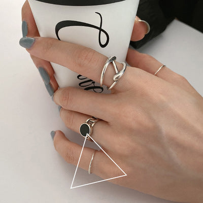 Adjustable Irregular Design Silver Ring for Index Finger Knuckle Electroplated Thai Silver for Everyday Styles