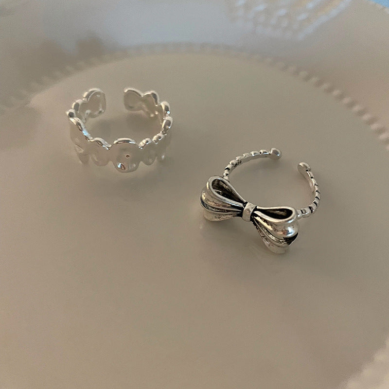 Copper Bow Ring Vintage Stacking Jewelry For Everyday Wear Korean Style Design Handcrafted Minimalist Gift Now