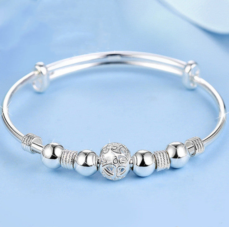 Womens Retro Copper Silver Plated Beaded Bracelet With Lantern Clasp Fashion Jewelry For Women And Gifts Ready