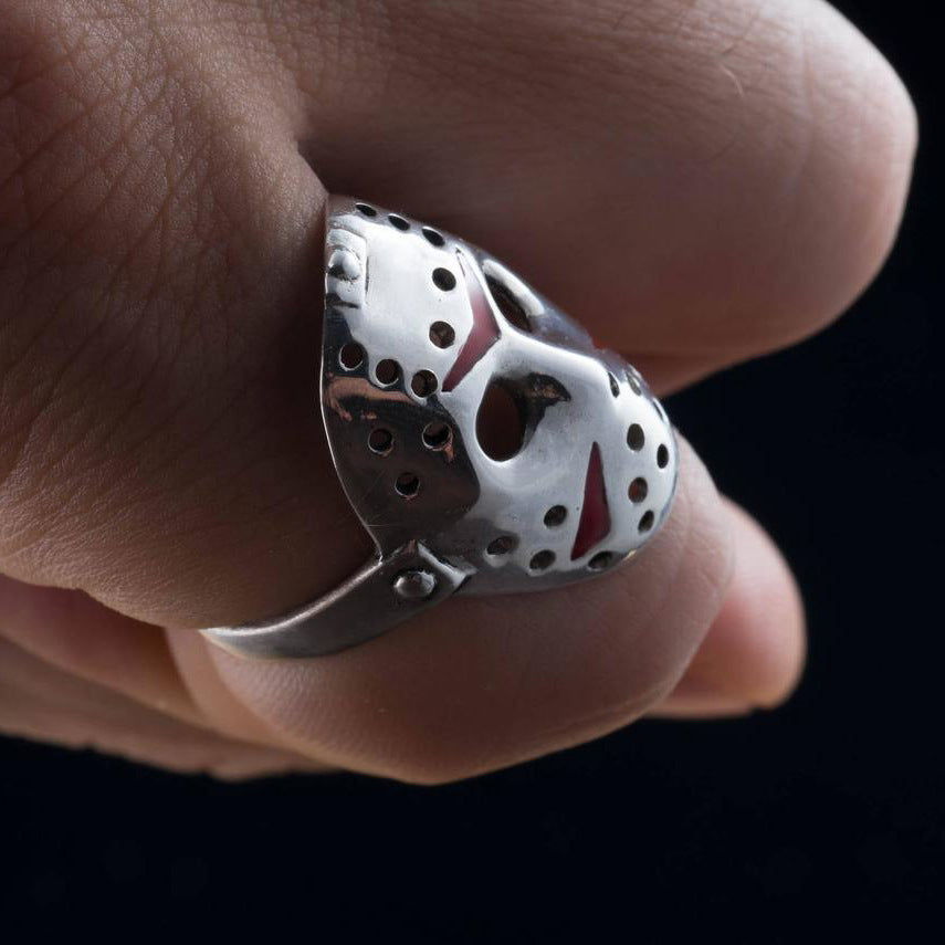 Unisex Vintage Cartoon Character Ring Copper Plated Antique Silver Tone Ring For Men And Women Jewelry Vintage Accessory