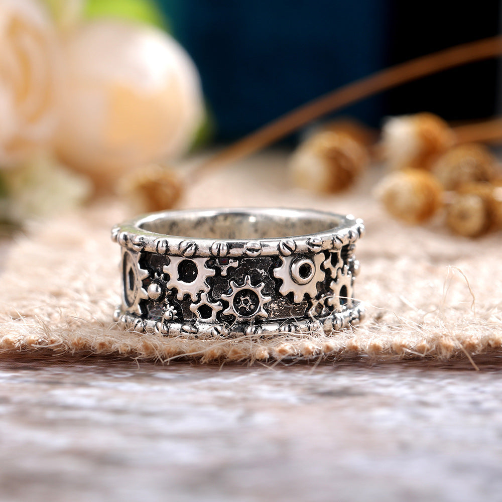 Unisex Geometric Copper Ring In Antique Silver Finish For Everyday Wear Simple Design Statement For The Modern Wardrobe