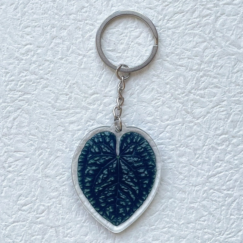 Leaf Keychain Acrylic Key Pendant Exquisite Flat Lightweight And Durable Design 6 Cm Length Ideal Key Accessory