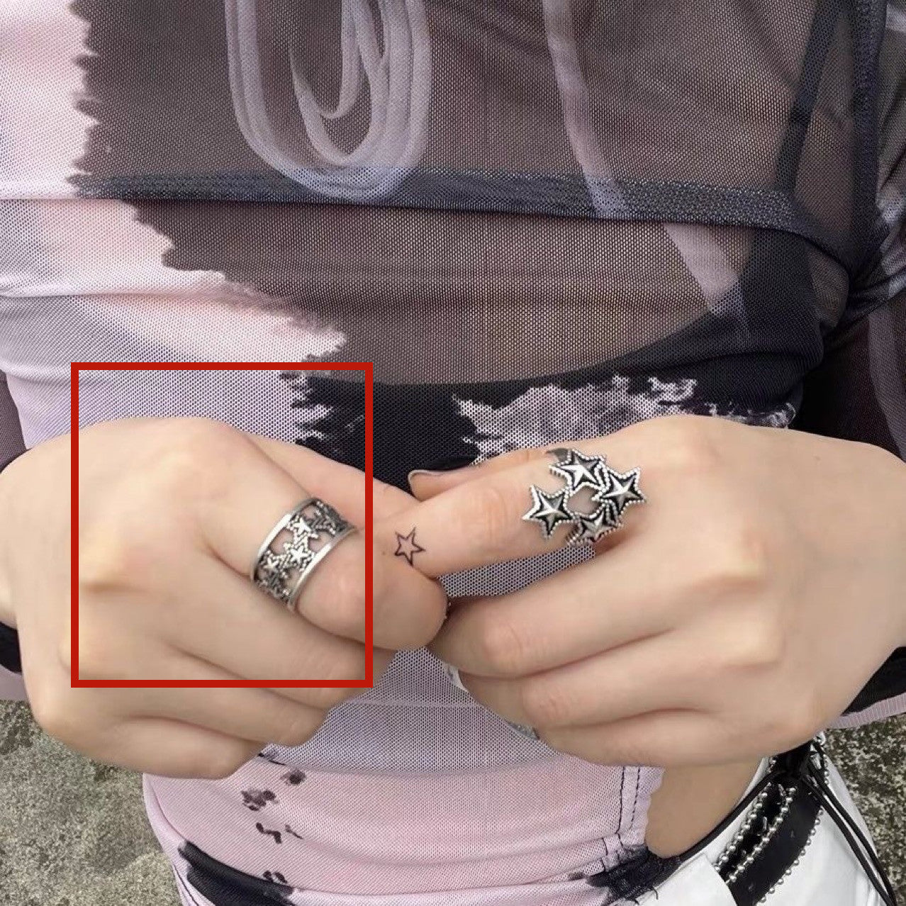 Womens Adjustable Geometric Star Ring With Tassel Detail Vintage Style Fashion Accessory Retro Tassel Ornament