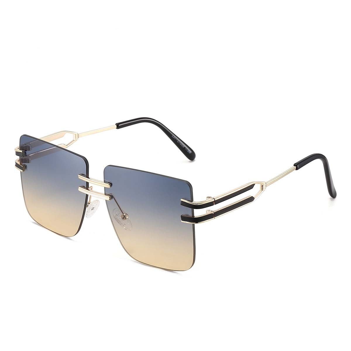 Frameless Sunglasses UV400 Protection for Women and Men Metal Frame Fashion Eyewear Personality Leisure Design